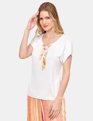 Blusa manga corta para mujer
