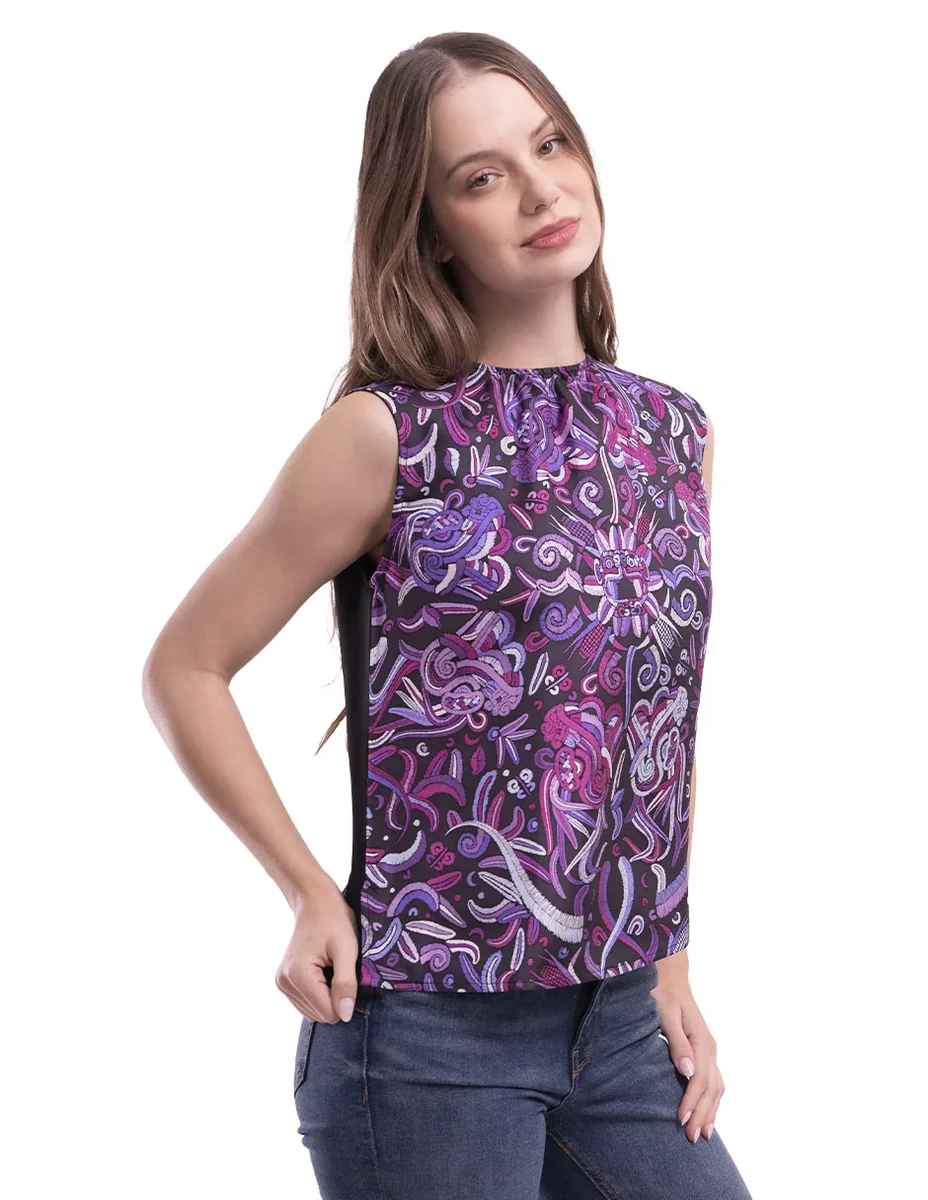 Blusa quetzalcóatl para mujer
