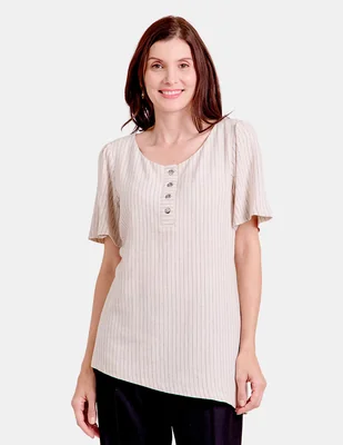 Blusa manga corta para mujer
