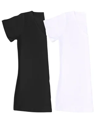 Camiseta cuello V regular manga corta de algodón pima
