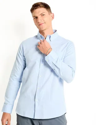 Camisa business casual de algodón manga larga para hombre