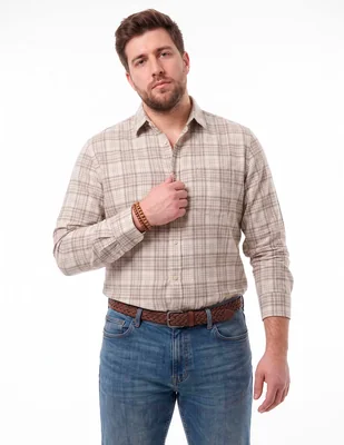 Camisa casual manga larga para hombre