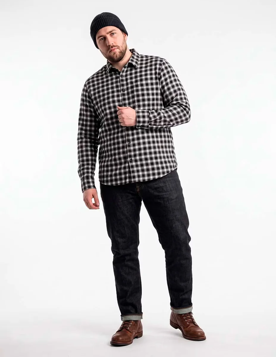 Camisa casual manga larga para hombre