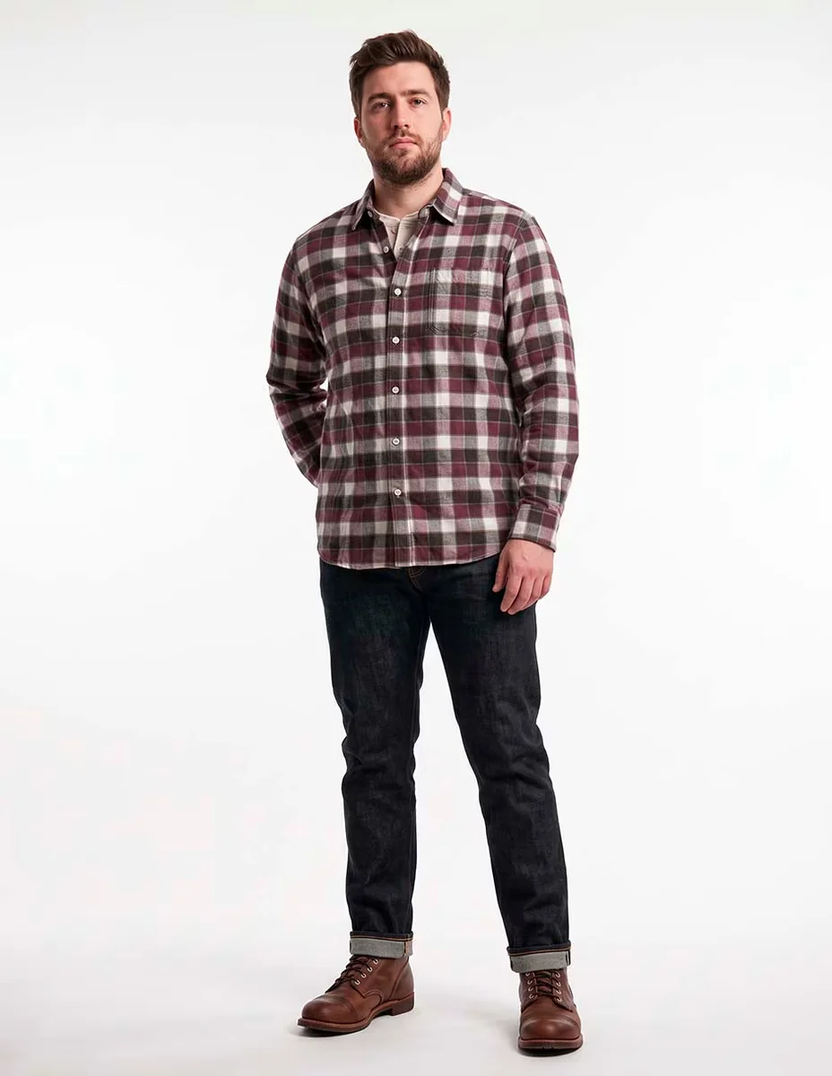 Camisa casual manga larga para hombre