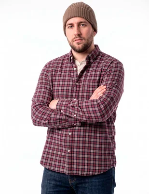 Camisa casual manga larga para hombre