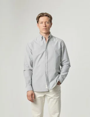 Camisa casual de algodón manga larga para hombre