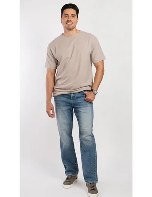 Jeans regular loose lavado medio para hombre