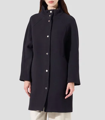 Abrigo midi con botonadura Mujer