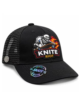 Gorra visera curva snapback para skate calavera para hombre