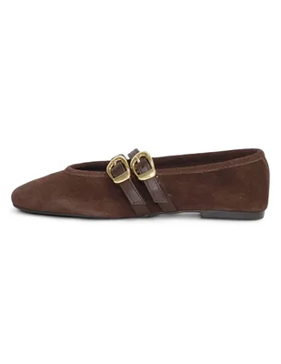 Balerina de piel para mujer