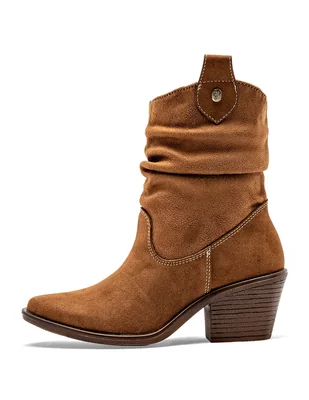 Bota cowboy arriba del tobillo para mujer