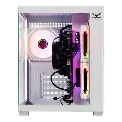 NACEB GABINETE GAMER C/VENTANA Cristal templado - Ventiladores 2 Laterales, 1 Posterior USB 3.0 x2, USB 2.0 x1 HD Audio/HD Micrófono x1 ARGB NA-0636B