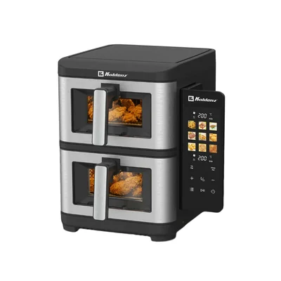 Freidora de Aire Koblenz FAKM-1700 FV 2 Pisos Dual Tower 1800W Acero Inox ENDY