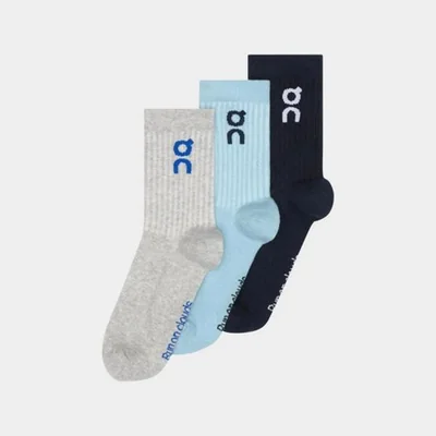 Calcetas On Cloud Logo Sock High 3 Pares 2uf10310331 Multicolor M