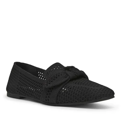 Mocasin Teryn Confort con Moño Y Aplicaciones Color Negro