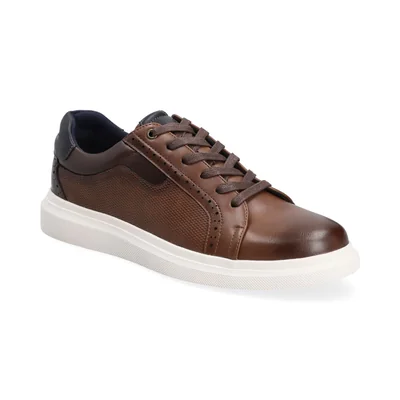 Tenis en Piel para Hombre, Color Café Capa de Ozono