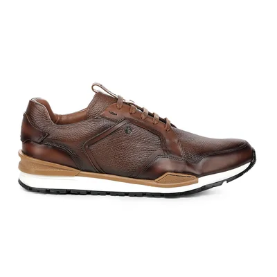 Tenis en Piel para Hombre, Color Café Franco Cuadra