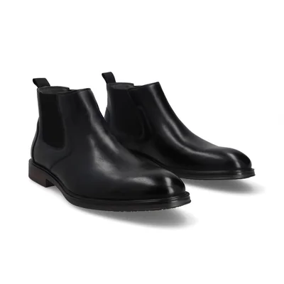 Botin de Vestir para Hombre, Color Negro Capa de Ozono