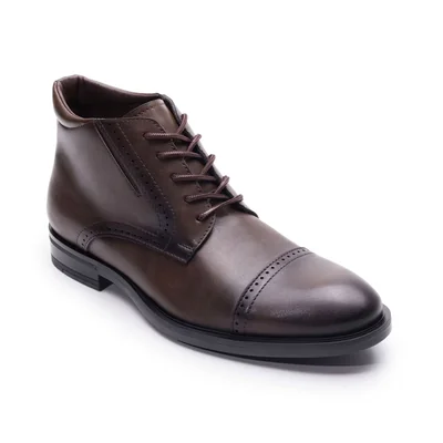 Bota Puntera para Hombre, Color Cafe Capa de Ozono