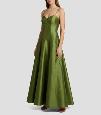 Vestido largo liso Mujer
