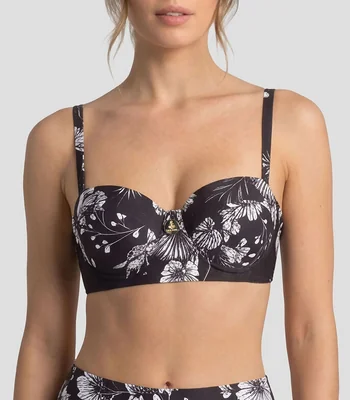 Bikini top con estampado Mujer