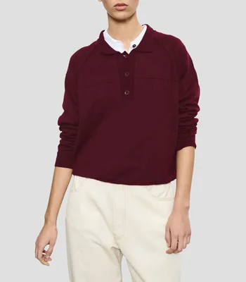 Suéter cuello camisero Mujer