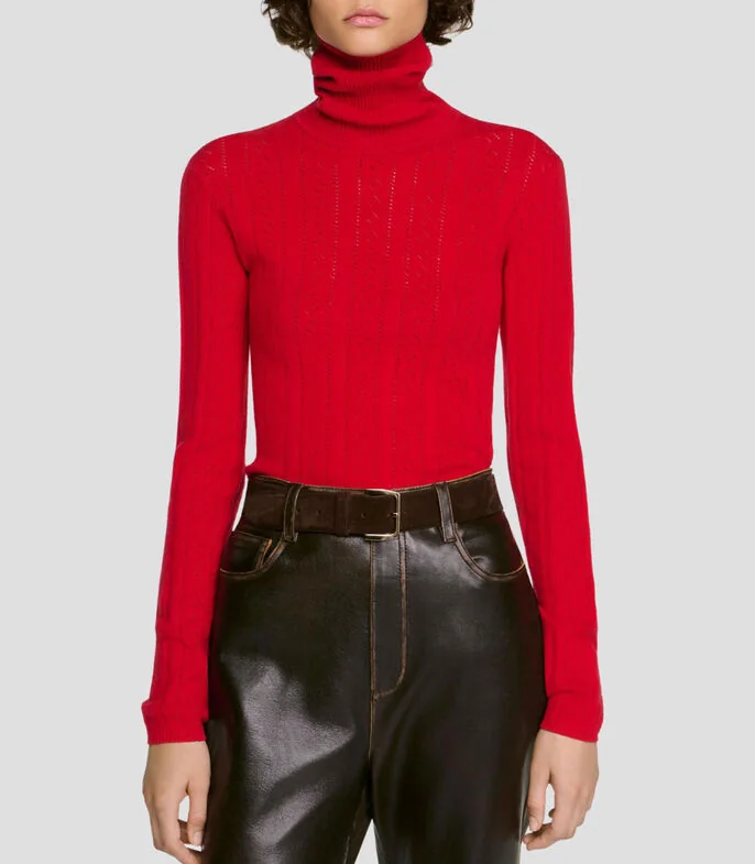 Suéter cuello alto Eline liso Mujer