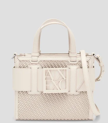 Bolsa Satchel con microdiseños Mujer
