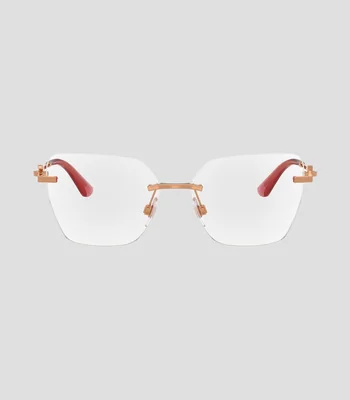 Lentes Oftálmicos ojo de gato color oro rosa Mujer