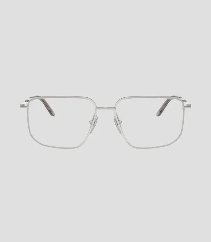 Lentes oftálmicos hexagonales plateado Mujer