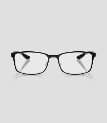 Lentes rectangulares negros Unisex