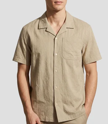 Camisa lisa manga corta Hombre