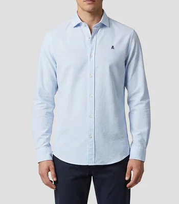 Camisas manga larga sólido Hombre