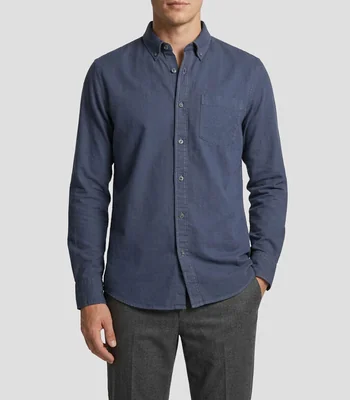 Camisas manga larga sólido Hombre