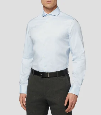 Camisa de Vestir lisa manga larga Hombre