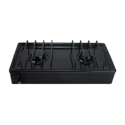 Parrilla de Mesa a Gas LP Super Flama 2Q-N Negra