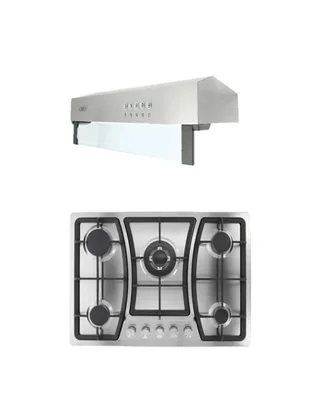 COMBO Parrilla 75 cm Acero Inoxidable y Campana Slim Acero Inox 75 Cm