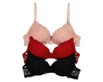 Brasier Copa Completa con Encaje Eva Tu Estilo Íntimo 3 Pack