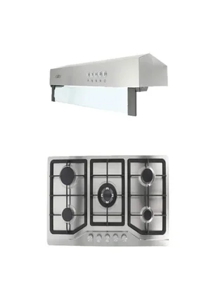 COMBO Parrilla 86 cm Acero Inoxidable y Campana Slim Acero Inox 80 Cm