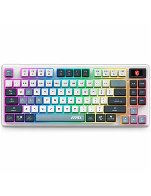 Teclado gamer Alámbrica e inalámbrica QWERT inglés con interruptor Lineal (Red Black) Forge GK600 TKL Wireless Sky