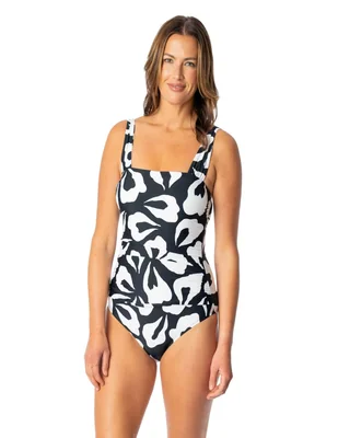 Traje de baño completo estampado floral para mujer