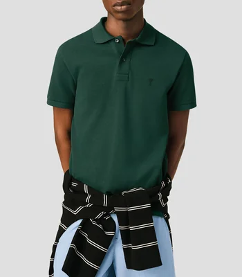 Playera tipo polo manga corta lisa Hombre