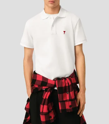 Playera tipo polo manga corta lisa Hombre