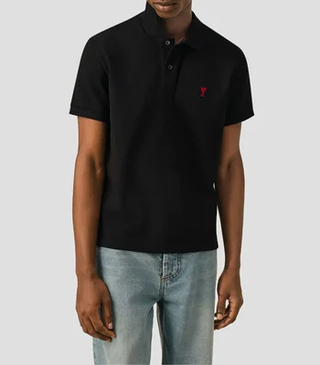 Playera tipo polo manga corta lisa Hombre