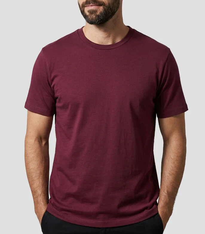 Playera cuello redondo manga corta lisa Hombre