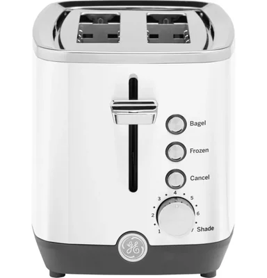 Tostadora GE de 2 rebanadas ranuras anchas 7 niveles de tostado 850 W