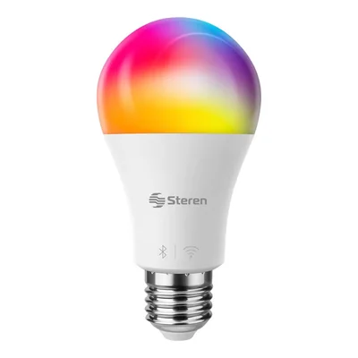 Gateway Wi-fi Steren SHOME-420 con Función de Foco Led RGB+W Multicolor de 9 W