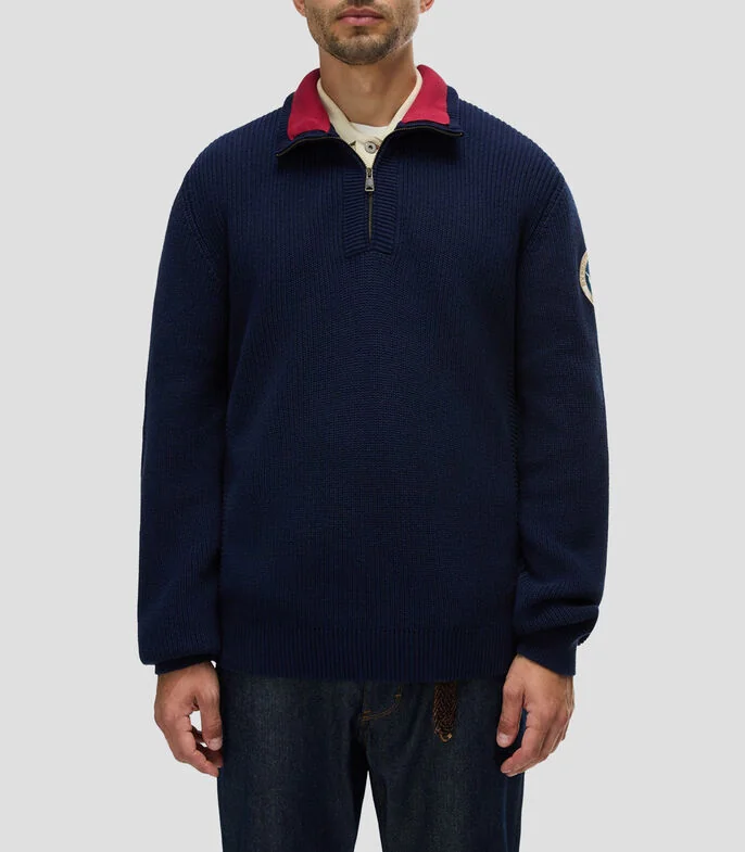 Suéter cuello alto liso Hombre