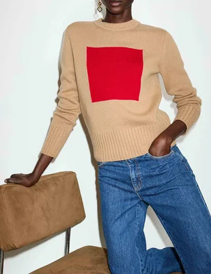 Suéter cuello redondo para mujer