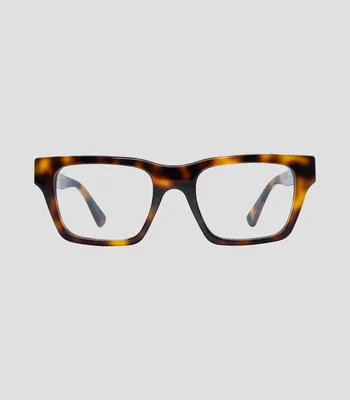 Lentes oftálmicos rectangulares marrón Hombre